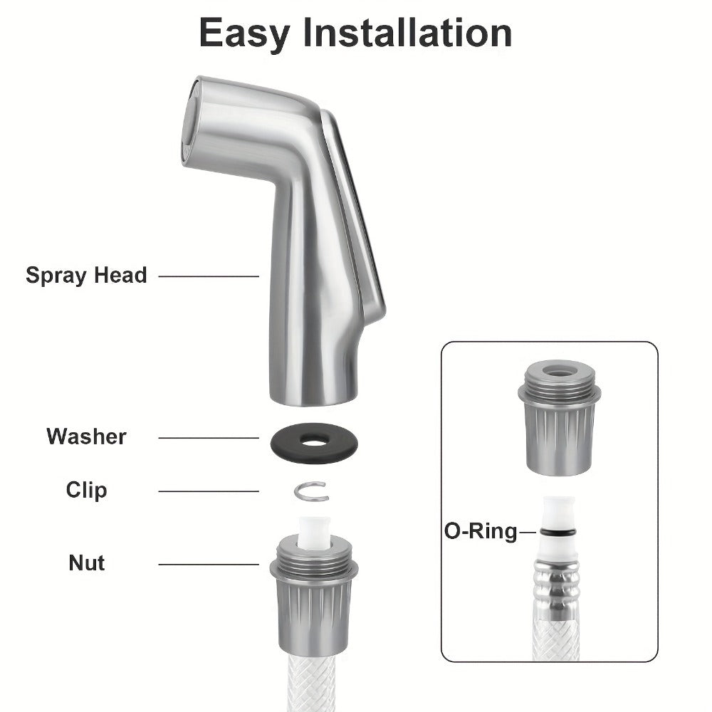Kitchen Sink Side Sprayer Head Universal Replacement – Quick Connect Pull-Out Faucet Nozzle, Fits Kohler Delta Moen Oakbrook Glacier Bay & Most Spray Hoses, Scratch-Resistant ABS C - product image 4