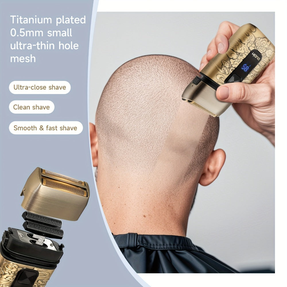 Cordless Electric Foil Shaver Grooming Kit for Men with Barber Shears Beard Mustache Trimmer Bald Head Razor Haircutting Set Father's Day Birthday Gift for Dad Husband - product image 9