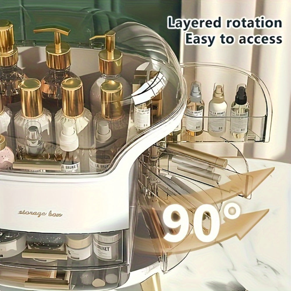 Makeup Organizer Countertop Skincare Organizer Cosmetics Storage Display Case Jewelry Perfume Holder Bathroom Vanity - product image 7