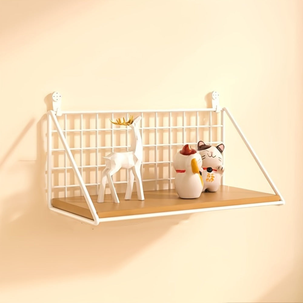 Metal Floating Wall Shelf – No Drill Wall Mounted Storage Rack for Bathroom, Living Room & Bedroom, Minimalist Iron Wall Organizer Shelf Decor - product image 6
