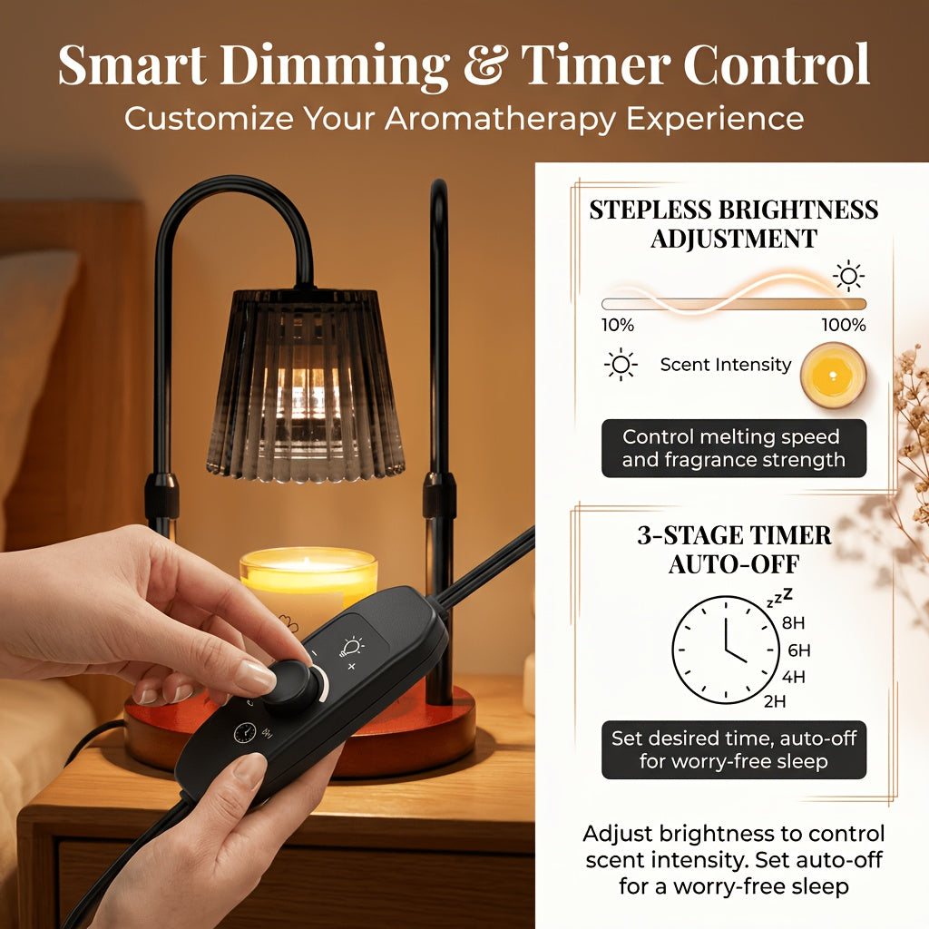 1 Pack Candle Warmer Lamp With Timer Dimmable, Birthday Gifts For Women Mom, House Warming Gifts New Home Decor, Wax Melt Warmer For Jar Candles No Bulb Included