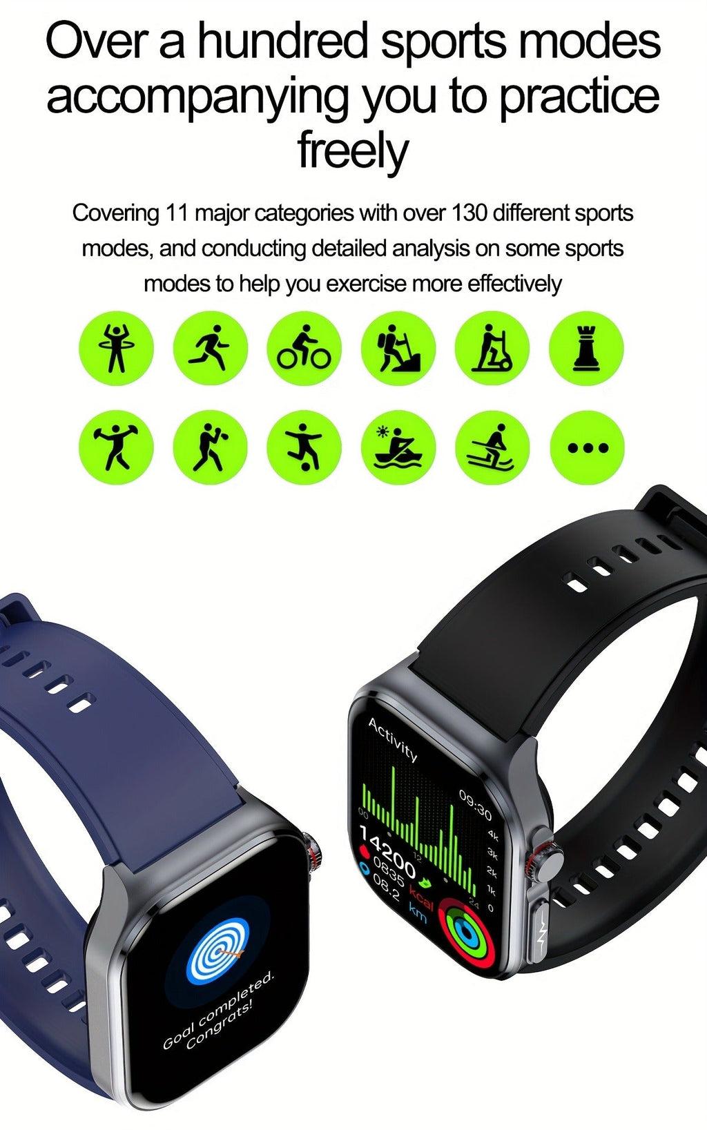 Smartwatch 2.04" Display – Bluetooth 5.3 Calling – 530mAh Battery – NFC – Multi-Sport Modes – Voice Assistant – Menstrual & Weather Forecast – SOS – Magnetic - product image 29