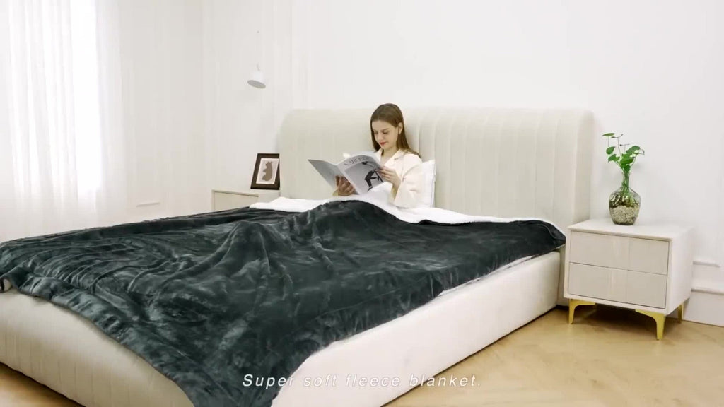 480GSM Sherpa Fleece Blanket – Double-Sided Heavy Warm Throw for Couch, Bed & Travel, Reversible All Season, 13 Colors, 3 Sizes - product image 75