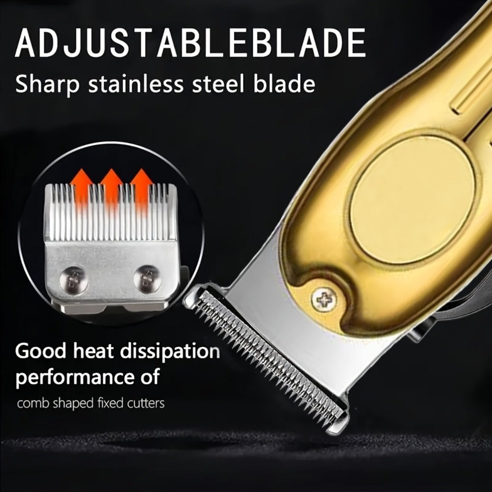 Cordless Hair Clipper Set for Men & Women — Professional Wireless Barber Clippers with T-Blade Trimmer, LED Screen, Adjustable Taper Lever, Rechargeable USB, Steel Blades, Home & T - product image 11