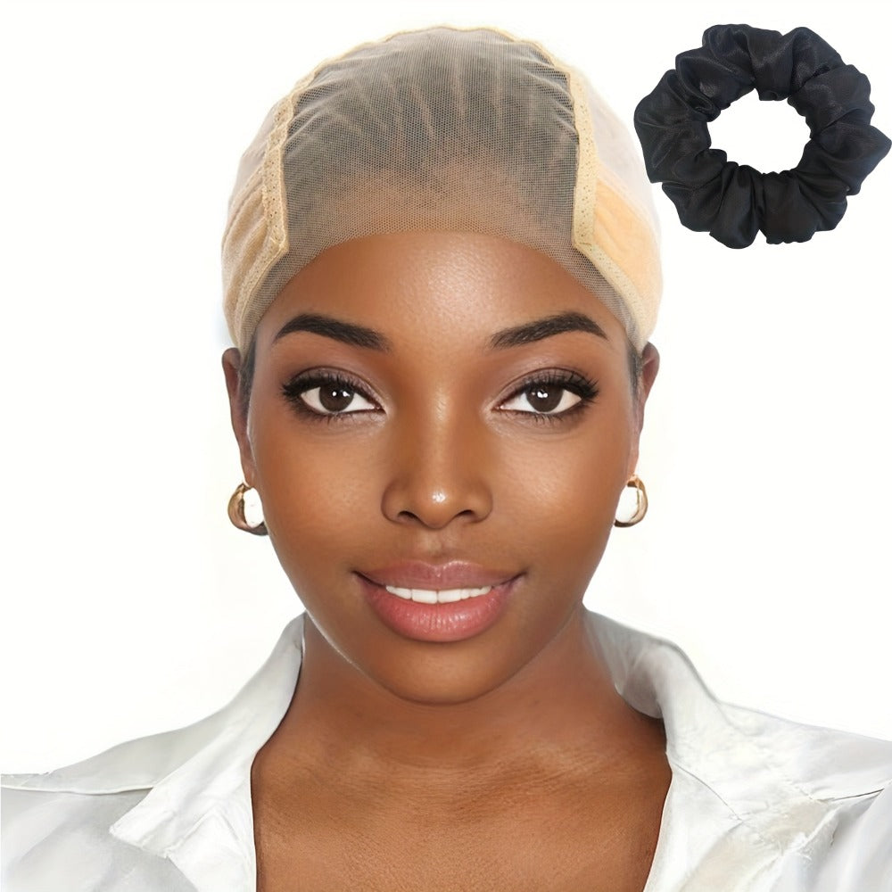 Transparent Lace Wig Cap 4x5 with Ear Cutouts Adjustable Non-Slip Soft Breathable for Women | 6 Colors Brown Blonde Black 613 | Daily Wear Secure Fit Wig Base - product image