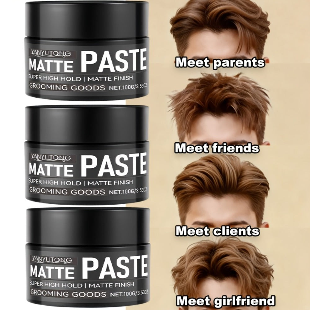 Matte Hair Paste for Men 100g | Non-Greasy Medium Hold Styling Cream with Plant Squalane & Argan Oil | Natural Finish No Residue | Salon Quality Hair Wax Alternative for All Hair T - product image 5
