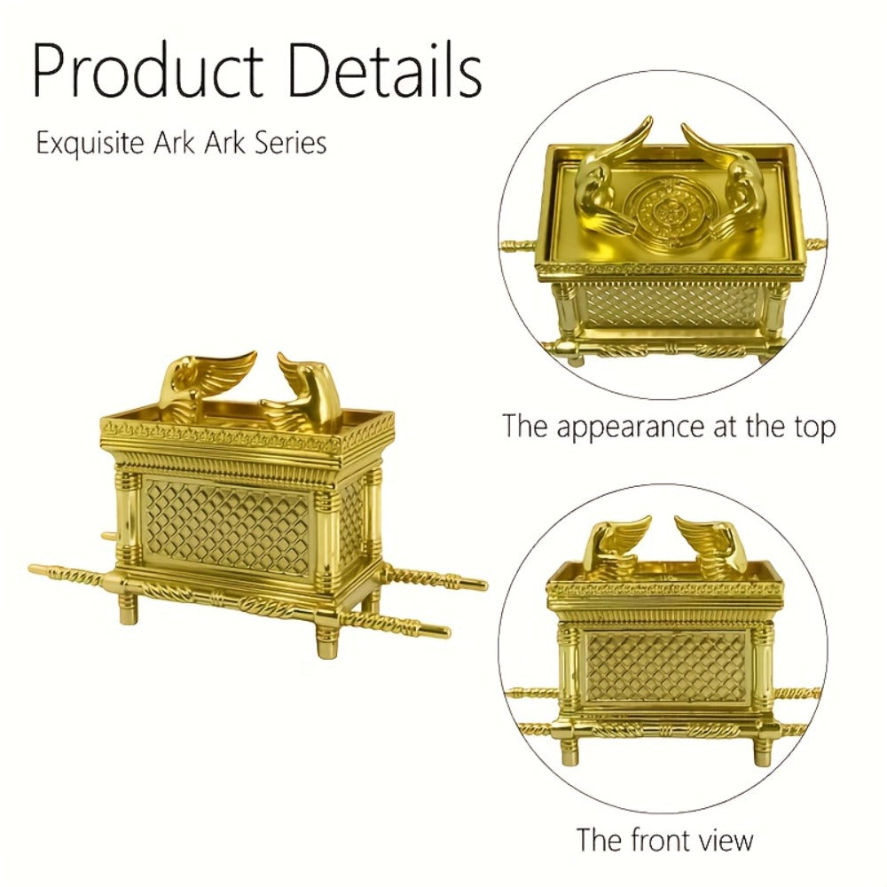 Ark of the Covenant Figurine – Golden Artisan Tabletop Statue, Spiritual Religious Decor for Home & Office, Hanukkah, Easter & Ramadan Gift Ornament, Indoor Outdoor Display, Medium - product image 13