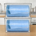 Trash Bag Dispenser 2 Pack – Clear Stackable Garbage Bag Holder for 13/30/33 Gallon Bags, Under Sink Organizer, Locking Lid, Anti-Slip, Kitchen Pantry Laundry Room Cabinet Storage - product image 7