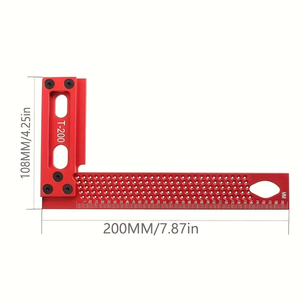 T-Square Marking Gauge 200mm Aluminum Alloy Woodworking Cross Calibration Height Ruler Precision T-Type Layout Tool for Carpentry DIY - product image 3