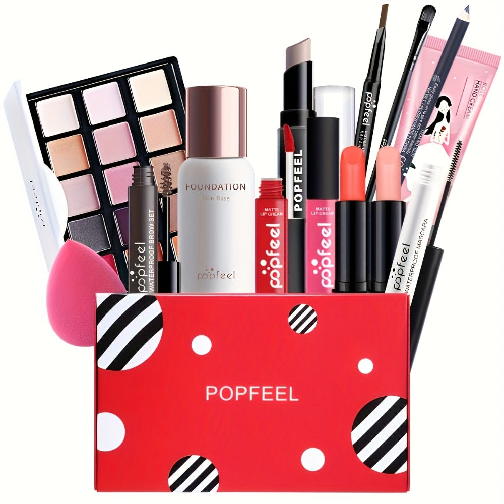 Squalane Eye Makeup Kit 40 Shades – Berry Pink Purple Shimmer Eyeshadow Palette with Mascara, Eyeliner, Brow Pen & Brush, Complete Beginner Eye Makeup Set, Gift for Women & Teens - product image 4