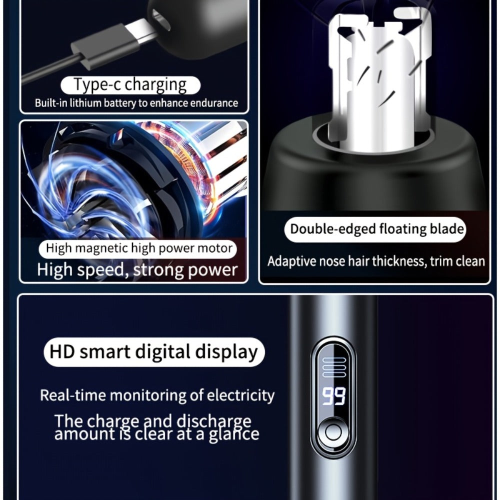 Electric Nose Trimmer with LED Display – USB Rechargeable Painless Facial Hair Removal Device for Men & Women, Nose Ear & Eyebrow Trimmer, Upgraded Grooming Tool, Ideal Gift - product image 16