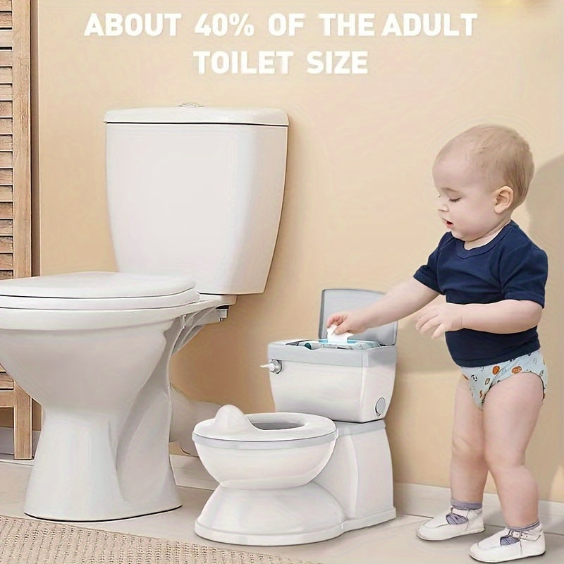 Real Feel Diaper Seat with Wipe Storage, Transition Seat and Disposable Liner - Realistic Toilet - Easy to Clean and Assemble (Gray), 4Th of July, and Closeout - product image 3
