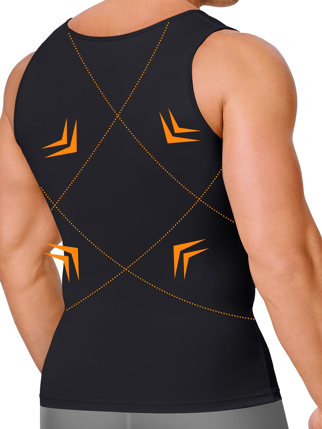Men' Compression Shirt & Body Shaper Vest - High-Elastic Workout Tank Top with Abdominal Toning, Tight-Fit Shirt Suitable for Gym, Post-Surgery, Year-Round - product image 8