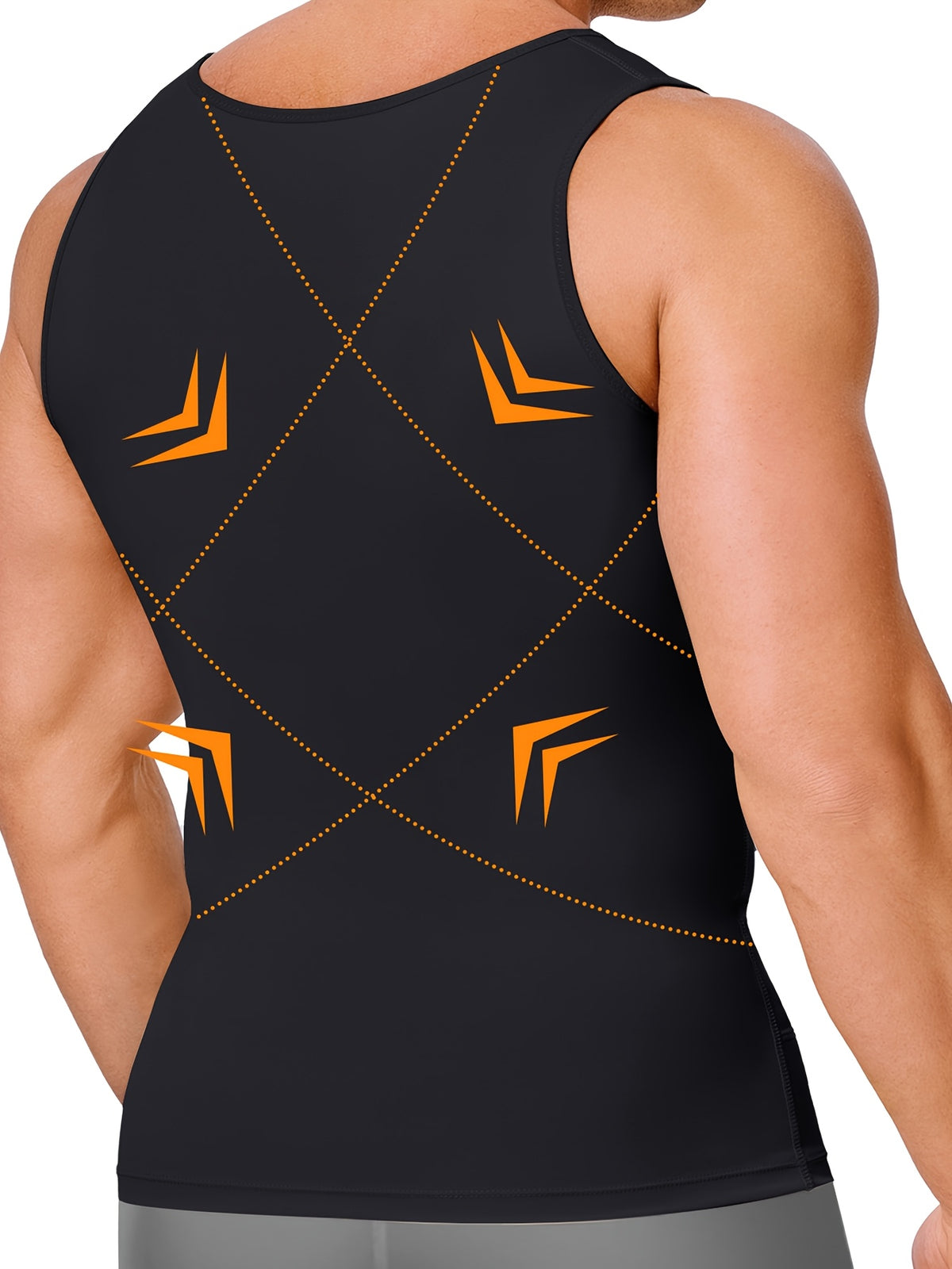 Men' Compression Shirt & Body Shaper Vest - High-Elastic Workout Tank Top with Abdominal Toning, Tight-Fit Shirt Suitable for Gym, Post-Surgery, Year-Round - product image 8