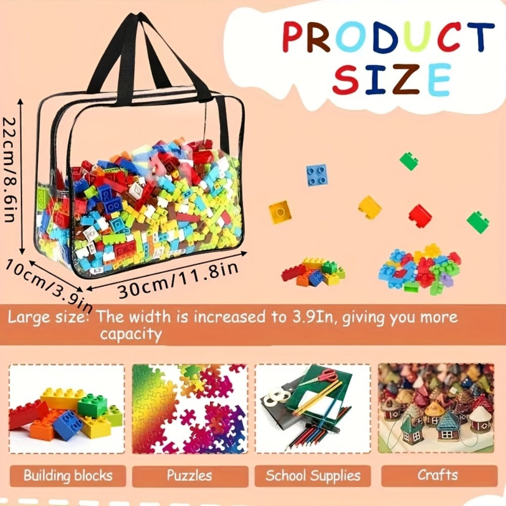 Clear PVC Storage Bags Set of 4 - Transparent Zipper Organizer Bags, Foldable Portable Multi-Use Storage for Home Travel - product image 4