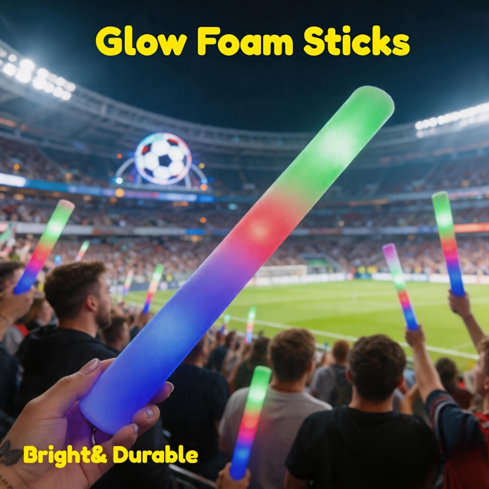100 pcs Pack LED Foam Light Sticks - 3-Mode Color Changing Flashing Party Favors with Flashing Modes Suitable for Weddings, Birthdays, Concerts, Camping, for - product image 7