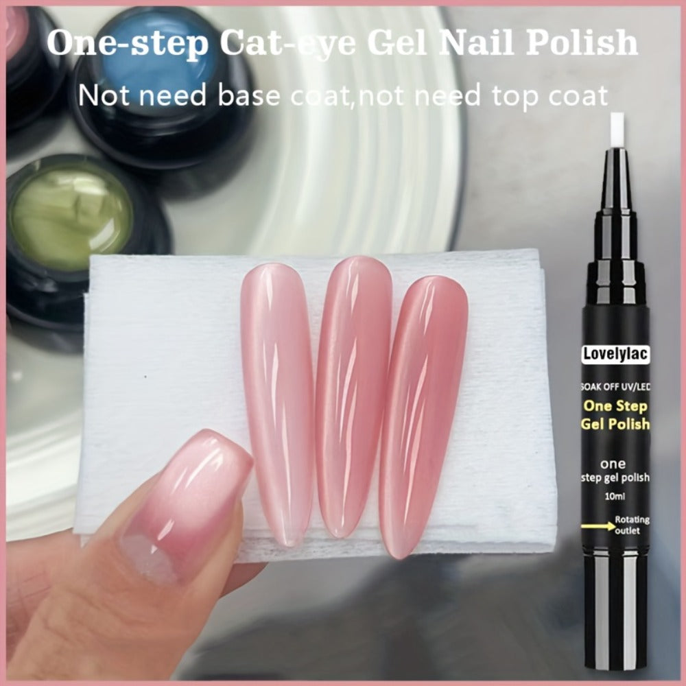Magnetic Cat Eye Gel Nail Polish Pen 3-in-1 All-in-One Base Coat Color Top Coat - Ultra-Bright High-Saturation Polygel, Long-Lasting Chip-Resistant DIY Nail Art for Women, Salon &  - product image 10
