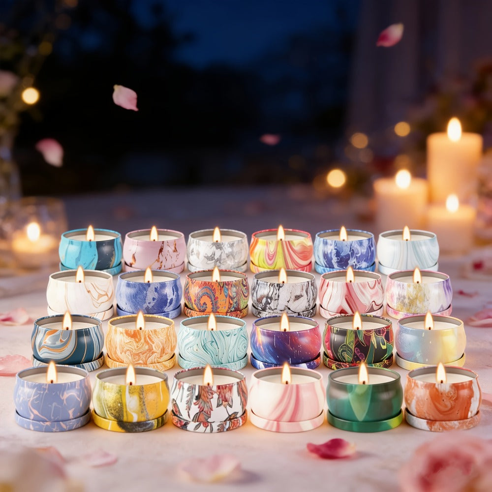 Candle Gift Set 36-Pack – Natural Soy Wax Scented Candles in Tin Cans, Aromatherapy Candles for Yoga, Spa, Bath & Home Decor, Portable Travel Candles, Perfect Gift for Women & Men, - product image 9