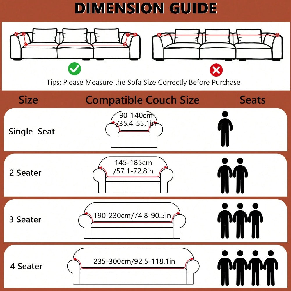 Stretch Sofa Slipcover Lightweight Breathable Elastic Full Cover Skirted Design Anti-Slip Soft Cool Comfort Machine Washable for 3 4 Seater Living Room Furniture Protector - product image 13