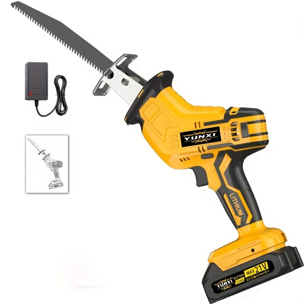 Cordless Reciprocating Saw - Electric Reciprocating Saw with Safety Lock, Large Capacity Battery & Charger, Variable Speed for Wood, Metal & Demolition Cutting, DIY Home Renovation - product image 5