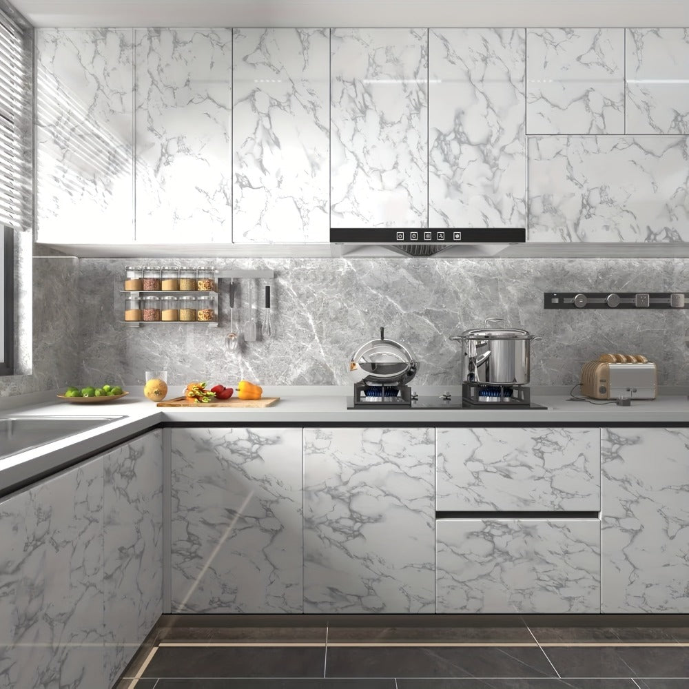 Marble Peel and Stick Wallpaper Roll - Waterproof Oil-Proof Self-Adhesive Wall Contact Paper for Kitchen Backsplash Bathroom Countertop - product image 15