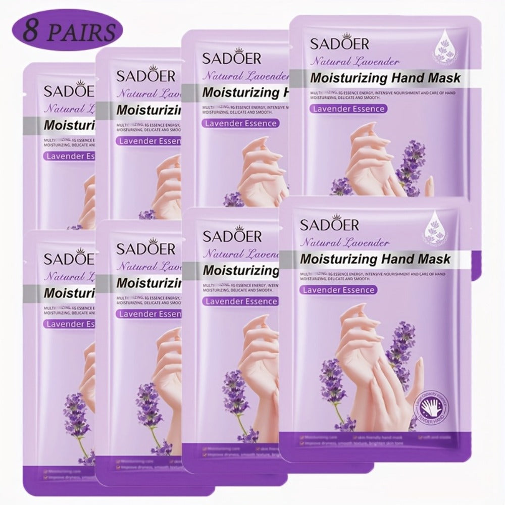 Moisturizing Hand Mask Gloves Glycerin & Lavender 4 & 8 Pairs — Natural Essential Oil Deep Hydrating Hand Spa Treatment, Hypoallergenic Individually Wrapped Hand Care Gift for Wome - product image 5