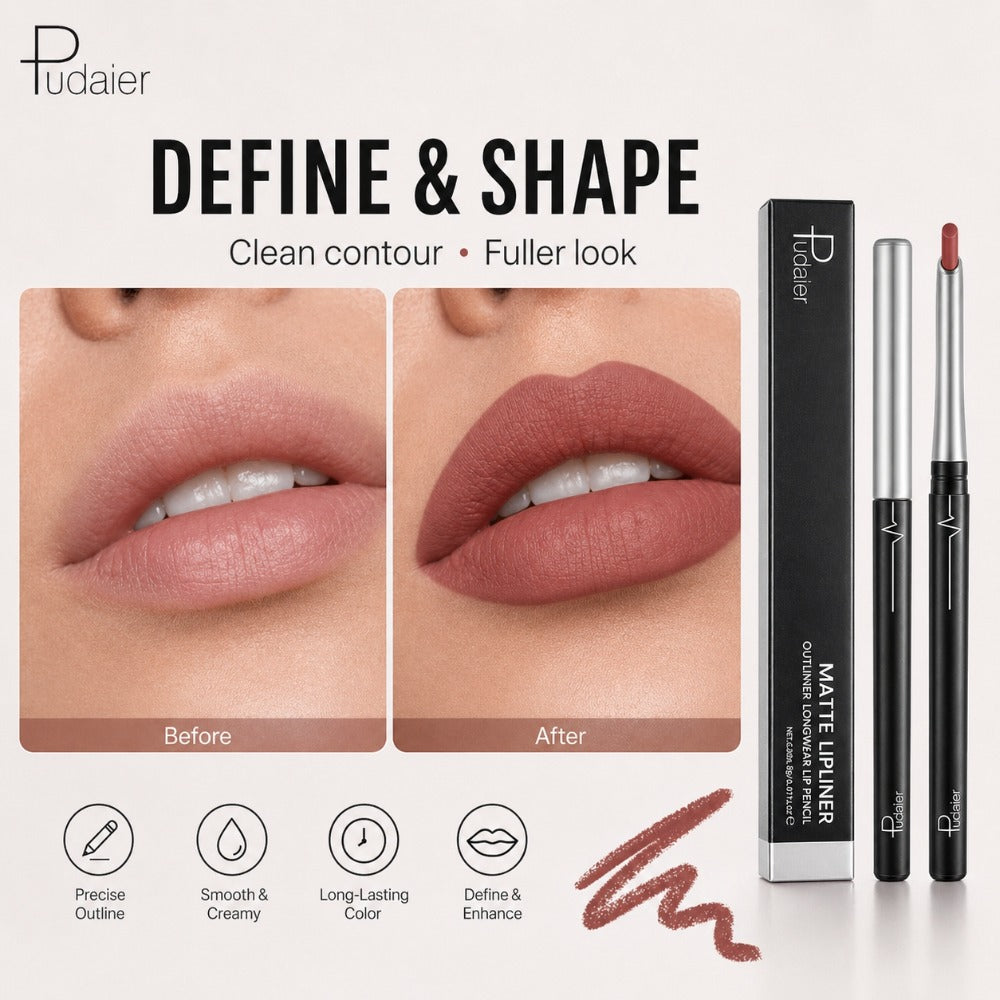 Precise Lip Liner Pencil 11 Shades Matte Waterproof Non-Fading Smooth Glide Long-Lasting All Day Wear Lip Outliner for Fuller Lips All Skin Tones Women Makeup Gift - product image 8