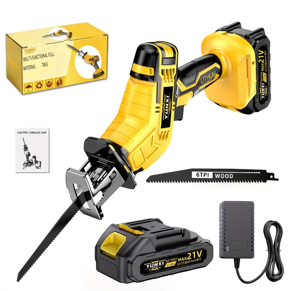 Cordless Reciprocating Saw - Electric Reciprocating Saw with Safety Lock, Large Capacity Battery & Charger, Variable Speed for Wood, Metal & Demolition Cutting, DIY Home Renovation - product image 11