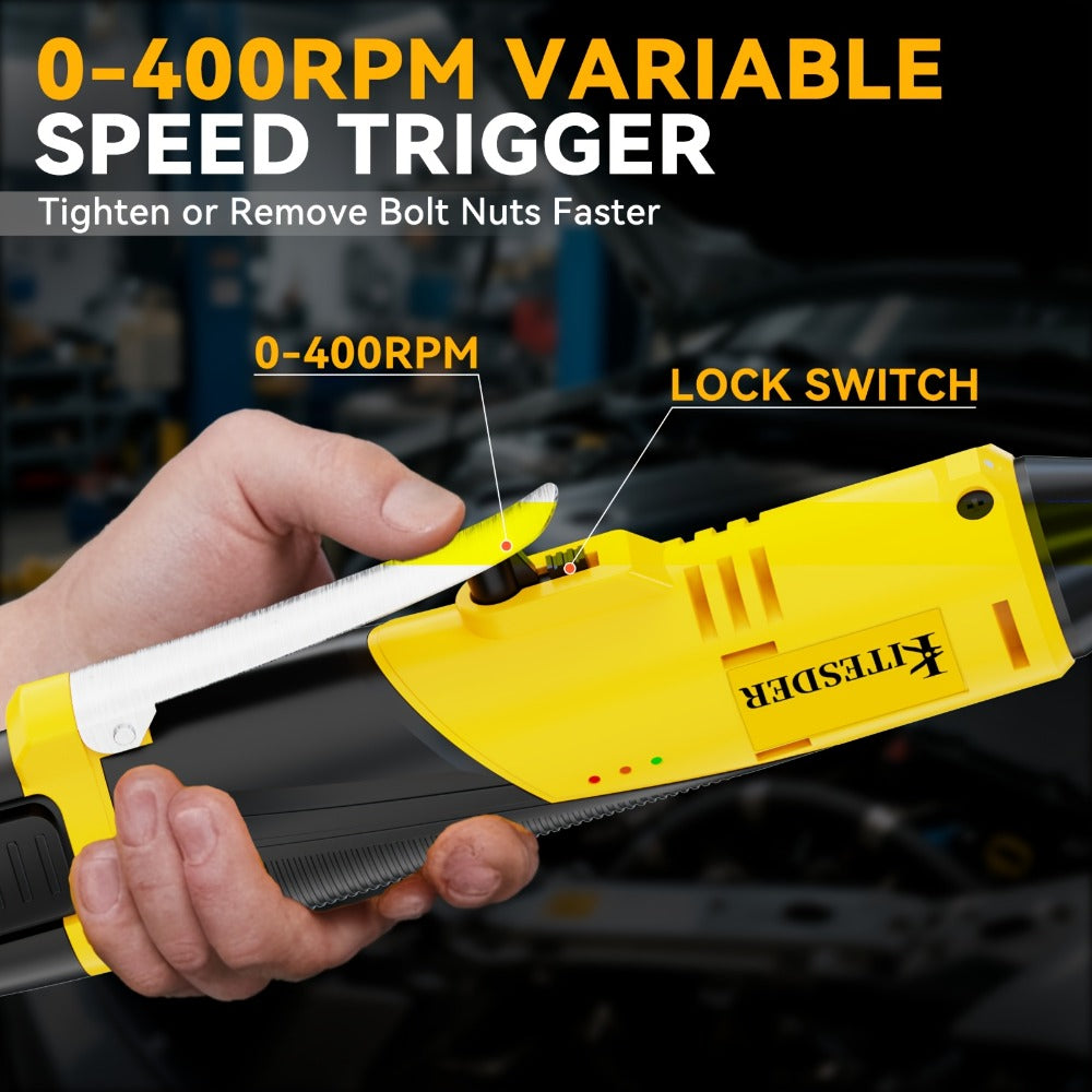 Electric Ratchet Wrench Set 12V Cordless with Lithium Battery – Fast Charge, Variable Speed Trigger, Socket Sleeves, for Automotive Repair, Screws & Nuts – Basic & Full Kit Options - product image 8