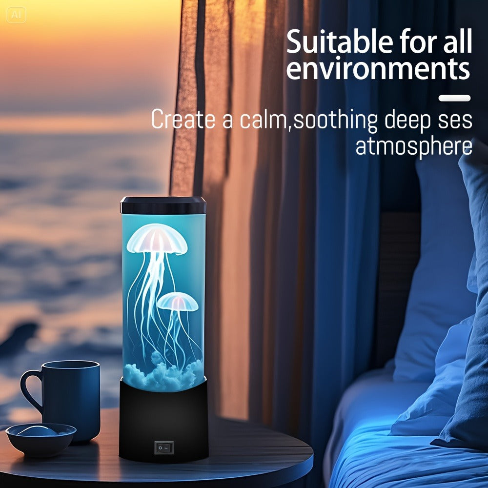 Jellyfish Lamp Deep Sea Atmosphere Night Light - Lifelike Color Changing LED Jellyfish Lava Lamp for Bedroom, Home Decor, Headboard, Easy Install, Soft Glow Nightlight Gift - product image 5