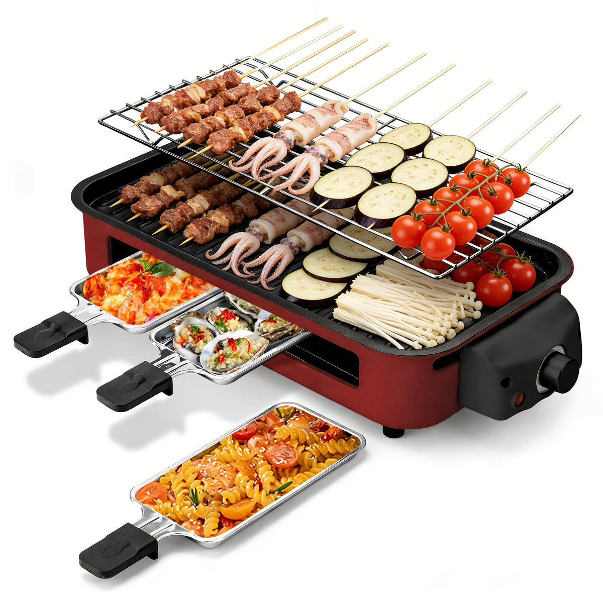 Smokeless Electric Grill | Indoor Grill with Removable Non-Stick Plate, 1700W, Portable BBQ Grill, Electric Griddle, Stainless Steel, Dishwasher Safe, Perfect - product image 11