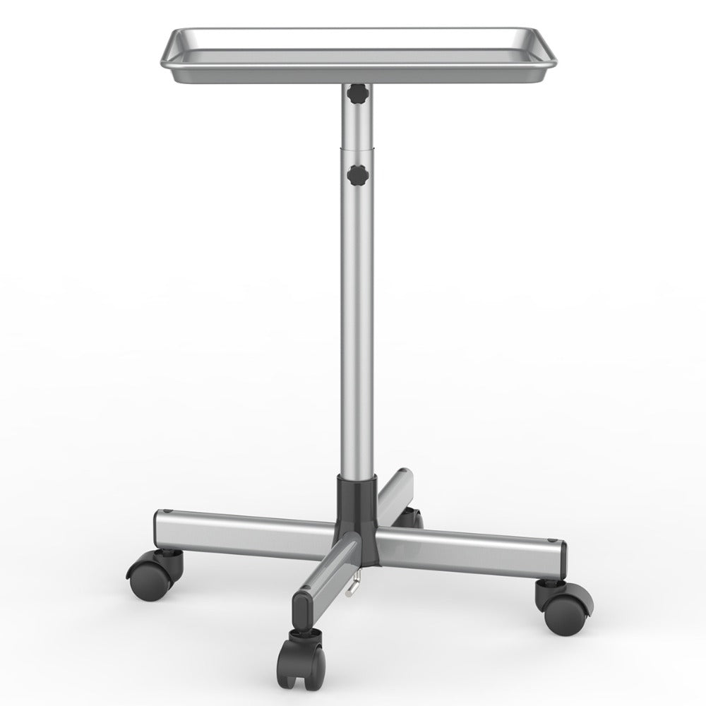 Salon Rolling Tray Trolley on Wheels Height Adjustable 30"-42" – Silver Mobile Salon Cart for Nail Tech, Esthetician, Barber, Hair Stylist & Beauty Station Tool Organizer - product image 5