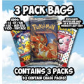 3 Guaranteed English Packs from 1999 to Current, Vintage to Contemporary Era Mix, Collector Gift for Fans & TCG Collectors – Booster Pack Variety Bundle - product image