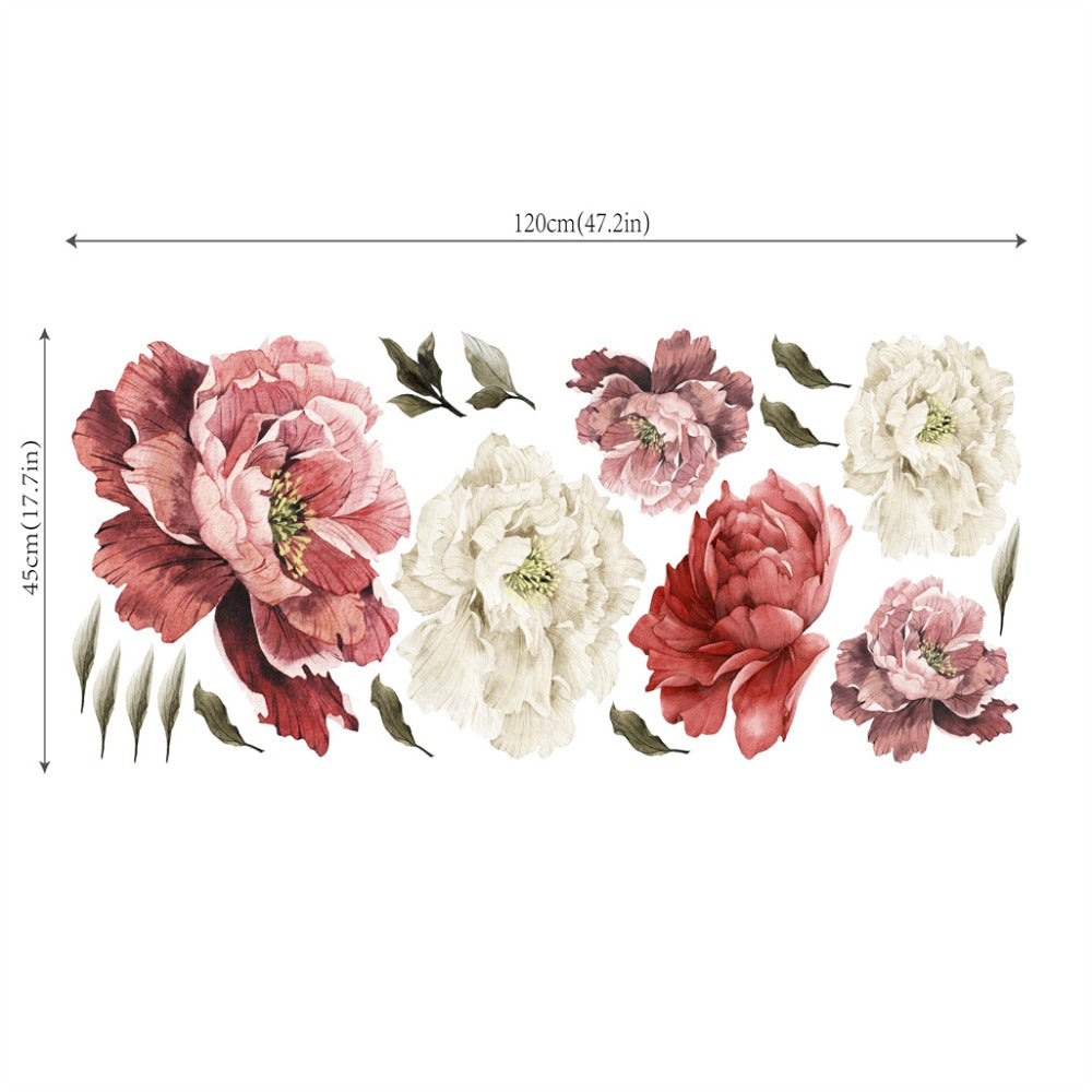 Peony Flower Window Glass Sticker – Anti-Collision Waterproof Decorative Glass Film, European Floral Wall & Window Decal for Home Decor, 17.7 x 47.2 Inches (2 Styles) - product image 15
