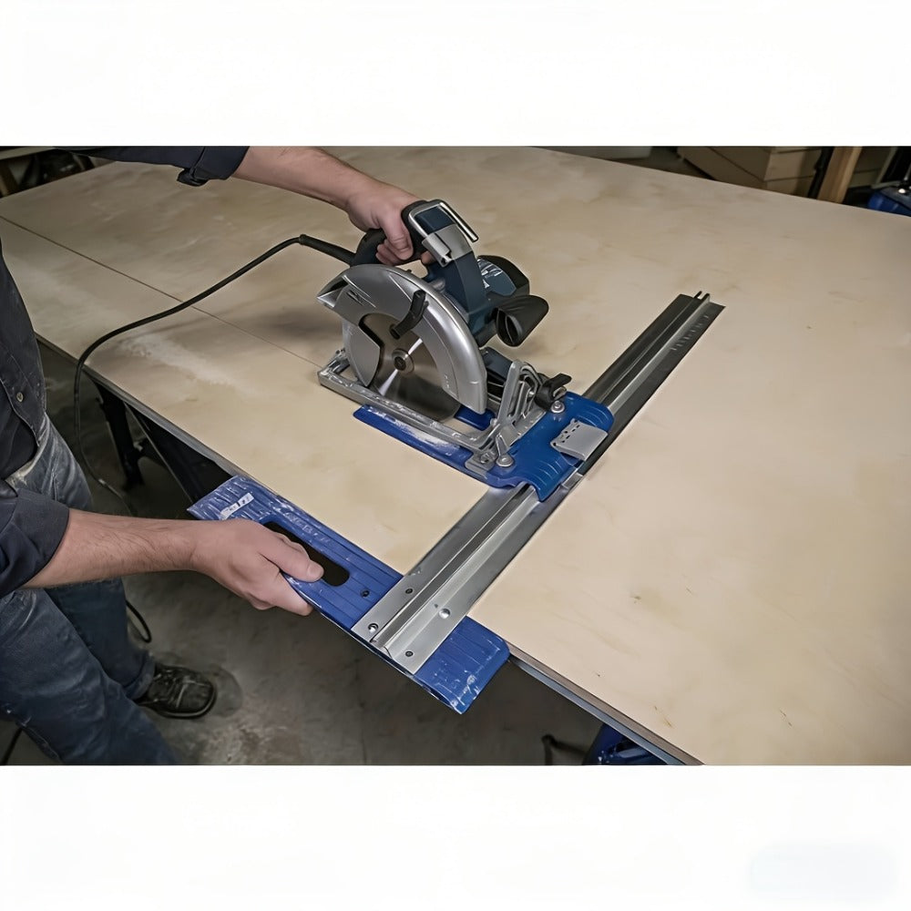 Circular Saw Guide Rail Heavy Duty Metal Manual Precision Cutting Tool for DIY Woodworking Construction Straight Cut Guide No Electricity Required Stable Durable Design - product image 2