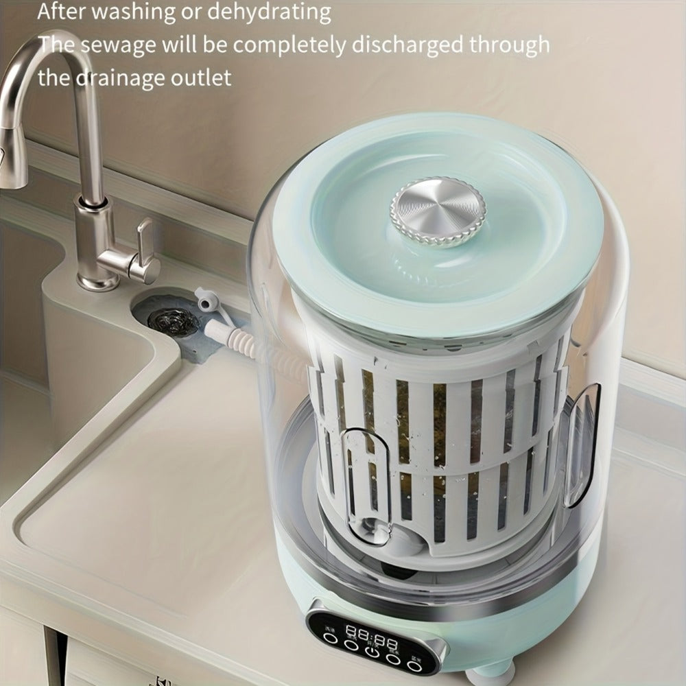 Portable Mini Washing Machine Wash & Dry All-in-One, Blue Light Sterilization, Flexible Drainage, Compact Travel Laundry Washer for Dorm Apartment Camping RV - product image 4