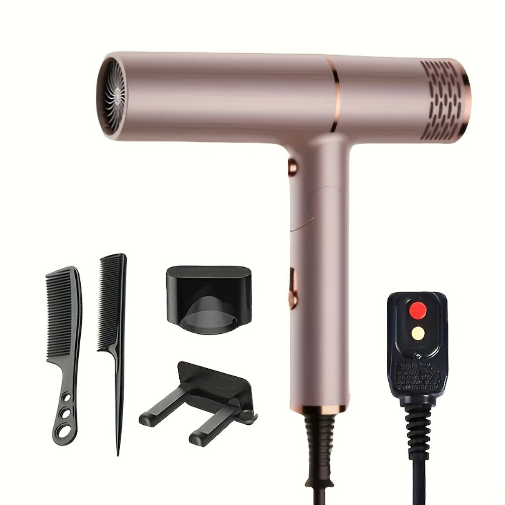 Foldable Hair Dryer with Concentrator Nozzle & Stand — Bristle Motor Hot & Cold Air, Quick Dry Professional Blow Dryer for Women & Men, Home Travel Dorm, White Blue Pink Champagne - product image 9