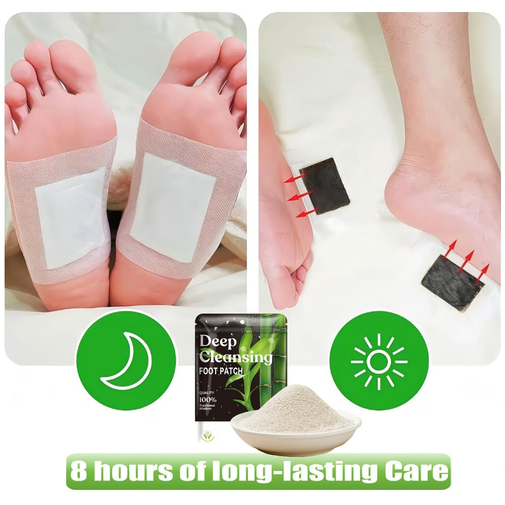 Detox Foot Patches with Bamboo Vinegar Ginger & Lavender — Natural Plant Formula Deep Cleansing Overnight Foot Pads, Moisturizing Soothing Foot Care for Tired Aching Feet, Home Spa - product image 9