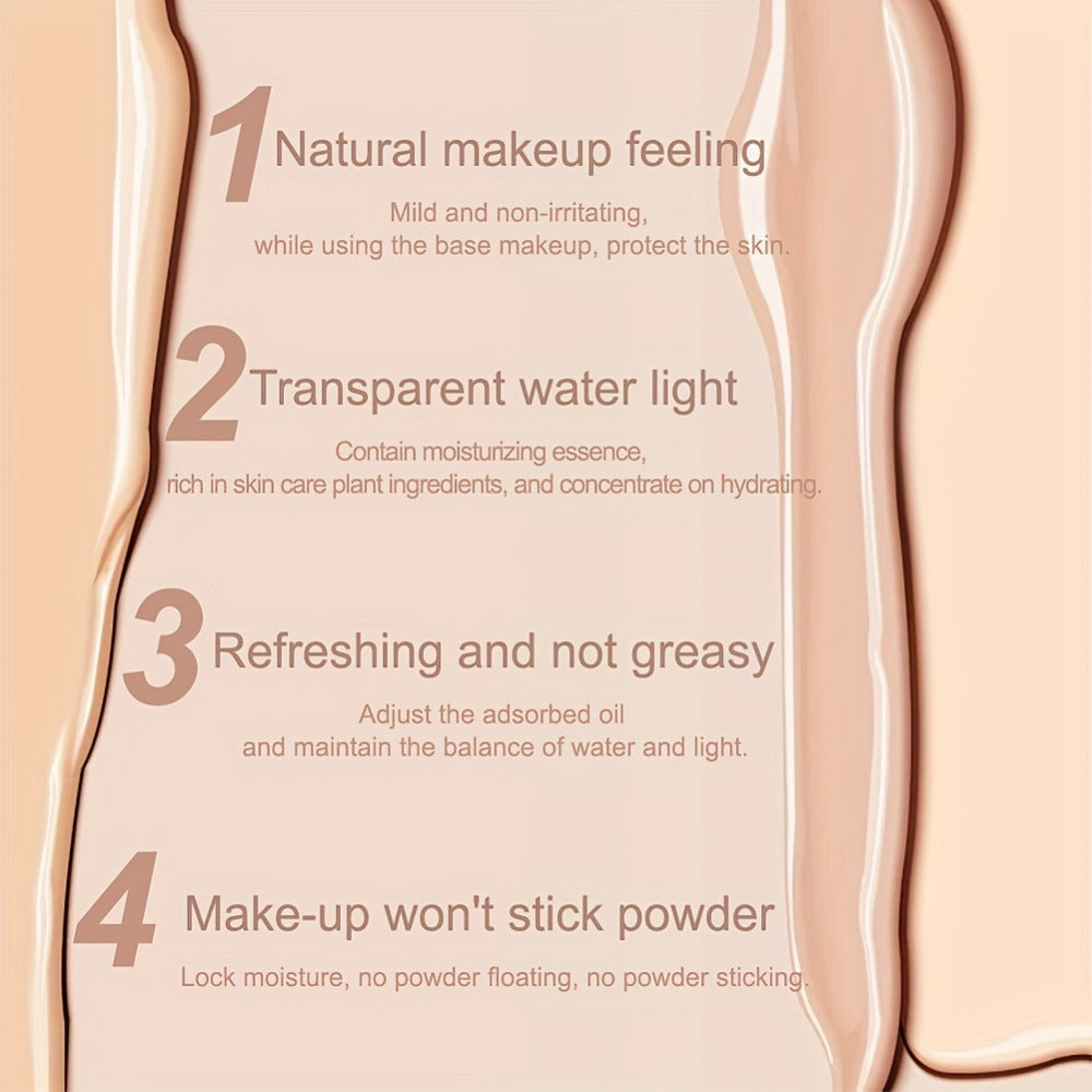 Air Cushion Foundation Full Coverage Moisturizing Lightweight Long-Wear Dewy Radiant Finish with Mushroom Sponge Applicator Buildable Coverage for All Skin Types Ivory White Natura - product image 8