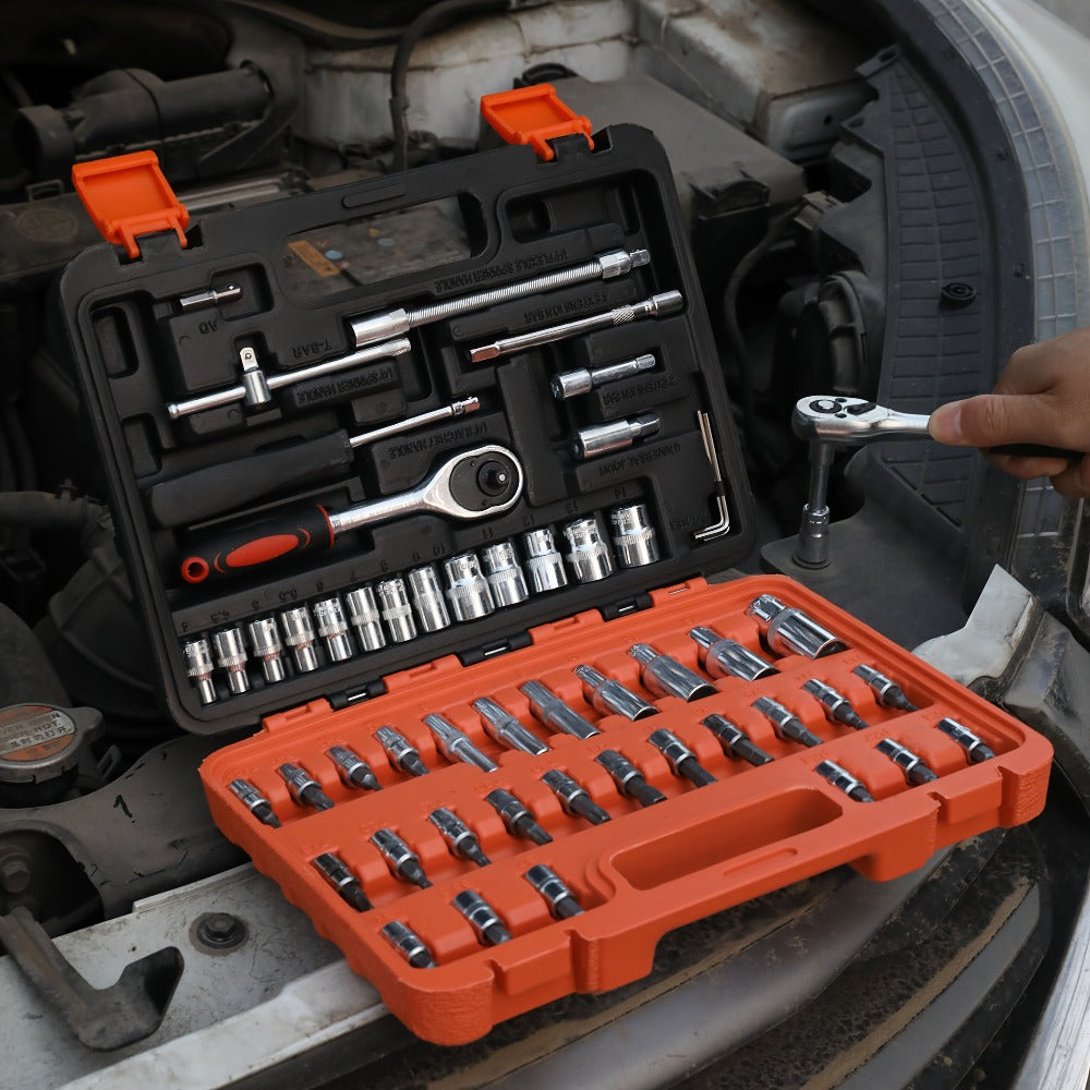 Ratchet Socket Wrench Set with Handle – 50/53/96/123/218/999PCS | 3/8" Drive CR-V Steel | Metric & Imperial Sizes | Car Maintenance, Boat & Home Repair Tool Kit for Mechanics - product image 10