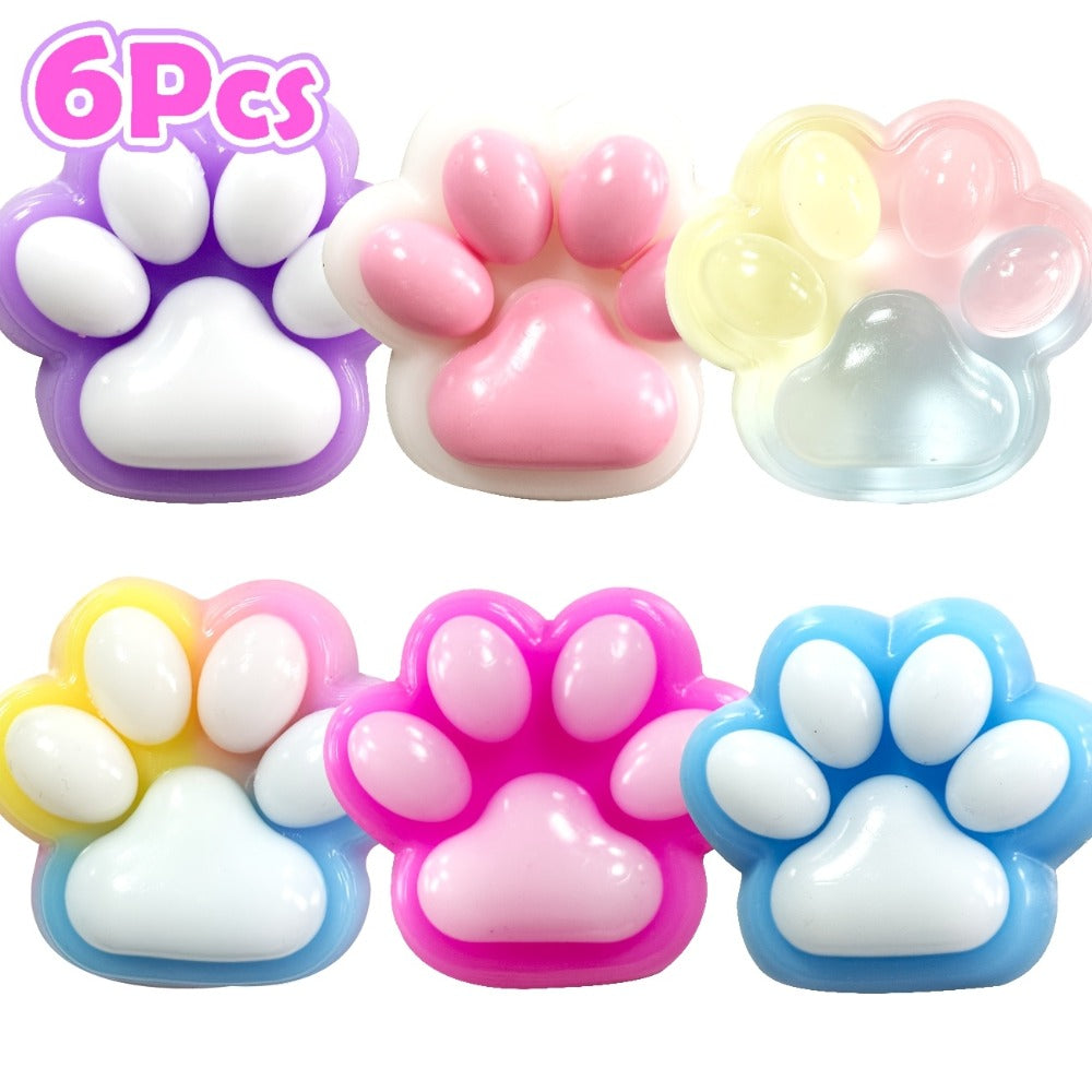 Colorful Taba Fufu Squeeze Paw Handmade Soft Sticky Sensory Toys for Kids & Adults, Party Favor Pack for Christmas Easter Halloween Valentine's Day | Cat Paw - product image 3