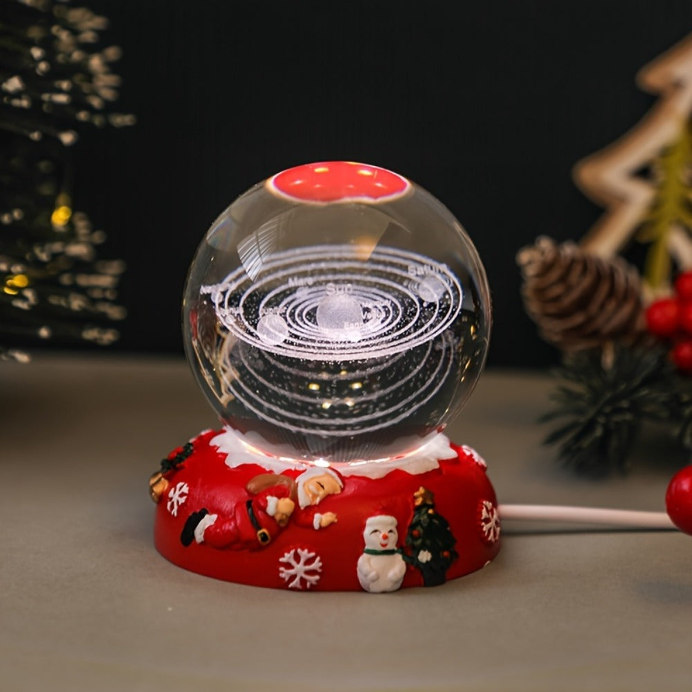 Starry Sky Crystal Ball Night Light – 3D Blue Galaxy Glass Sphere LED Desk Lamp, Creative Tabletop Decor Light for Bedroom, Unique Gift for Holiday Party Birthday (Blue Starry Sky) - product image 13