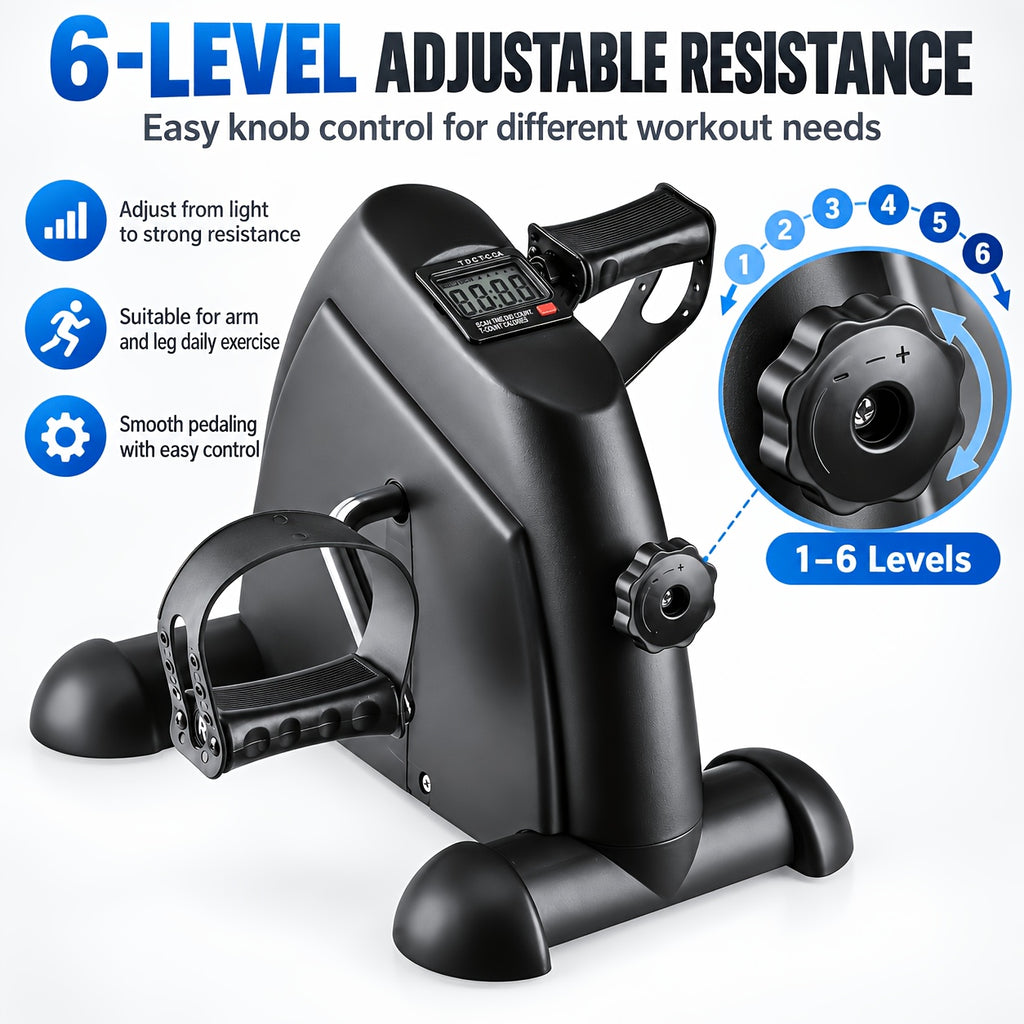 Portable Elliptical Trainer, Mini Exercise Bike for Home and Office, LCD Display, 8 Resistance Levels, Silent Anti-Slip Design, 350Lb Capacity, for Arm and Leg - product image 17