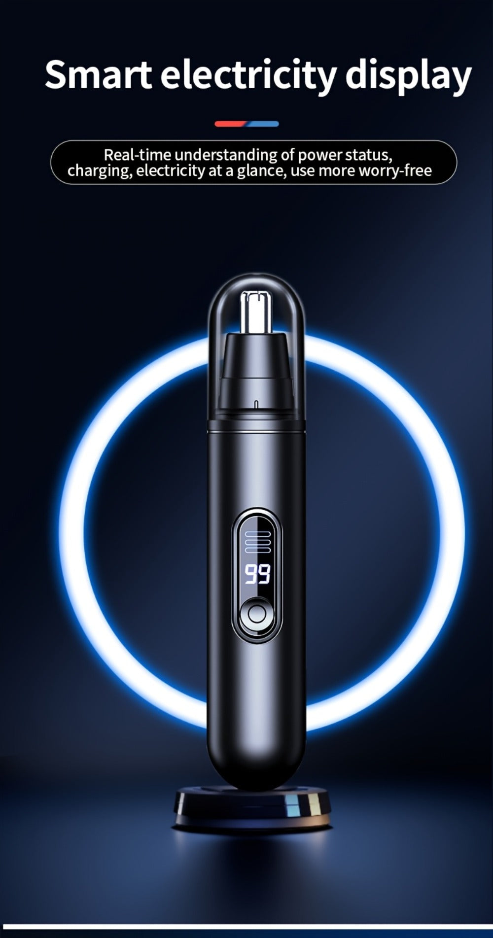 Electric Nose Trimmer with LED Display – USB Rechargeable Painless Facial Hair Removal Device for Men & Women, Nose Ear & Eyebrow Trimmer, Upgraded Grooming Tool, Ideal Gift - product image 21