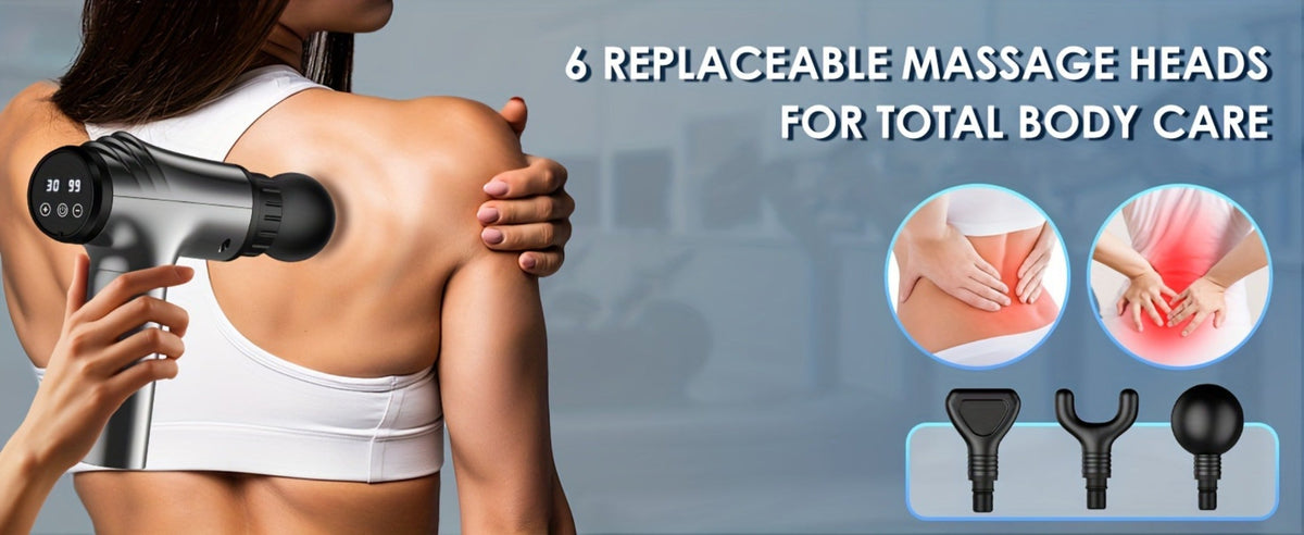 Massage Gun Deep Tissue - GVBER 6-Head Handheld Muscle Massager for Body Pain Relief, Relaxation & Recovery - Gift for Women Men - product image 13