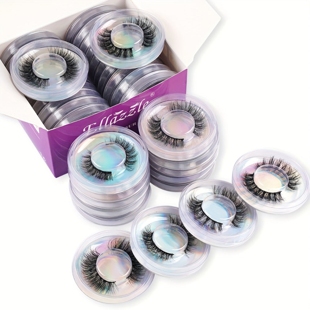 5D Faux Mink False Eyelashes 20 Pairs Multipack – Wispy Strip Lashes in 4 Mixed Styles Cat Eye Extra Thick Fluffy & Natural D Curl, Reusable Dramatic Lashes for Makeup, Parties & B - product image 7