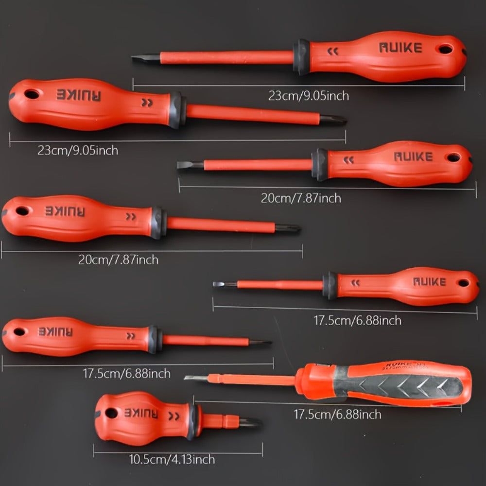 Magnetic Screwdriver Set 8pcs, 4 Slotted & 4 Phillips Non-Slip Handle Precision Screwdrivers, Manual Hand Tool Kit for Electronics, Furniture, Appliances, Car Repair & DIY Projects - product image 3