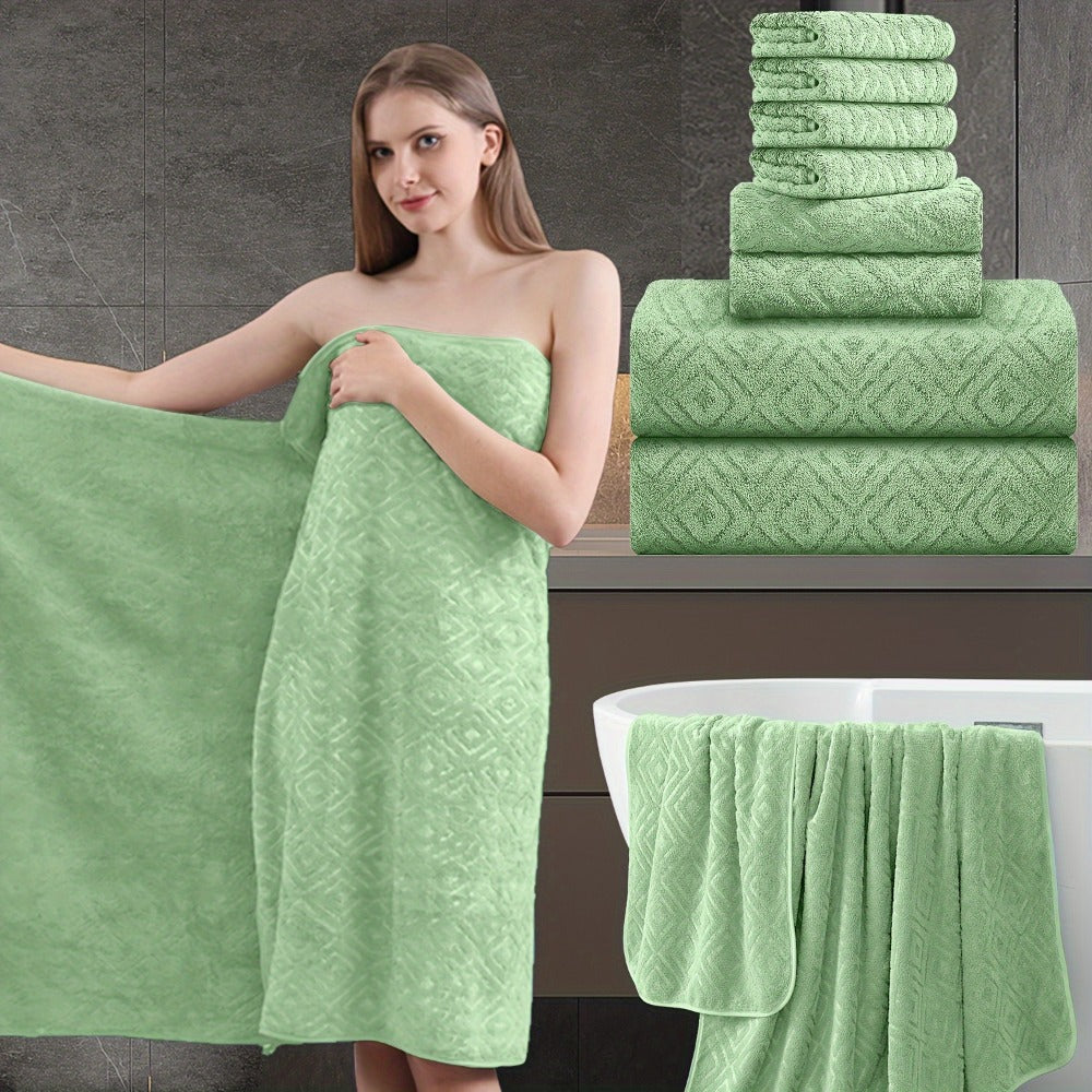 700GSM Bath Towel Set 8 Piece Extra Large Ultra Soft Thick - Highly Absorbent Quick Dry | 2 Oversized Bath Towels 2 Hand Towels 4 Washcloths | 16 Colors | Bathroom Hotel Gym Spa Ad - product image 11