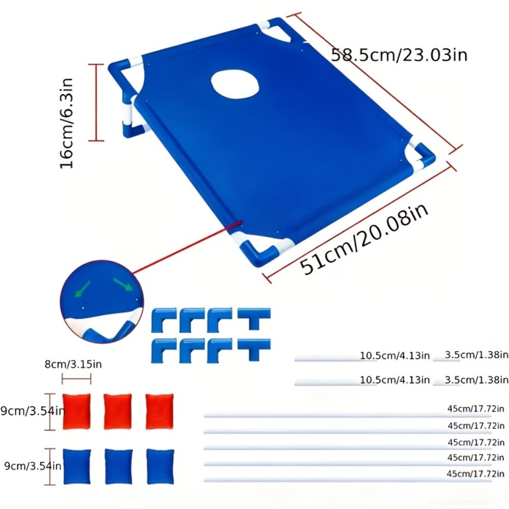Portable Cornhole Game Set for Outdoor – 2 Boards with 12 Bean Bags & Storage Bag, Blue & Red, for Backyard Beach Tailgate Party Family Fun – Best Outdoor Gift - product image 8