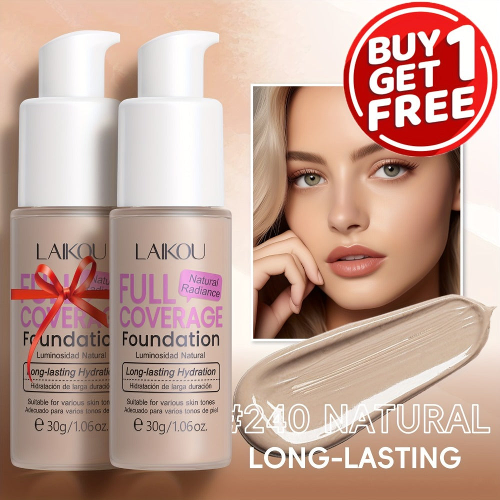 Hydrating Foundation 2 Pack Full Coverage Waterproof Long Lasting Hyaluronic Acid Pear Powder Invisible Pores Flawless Skin 6 Shades Ivory to Tan for Women Daily Office - product image 9